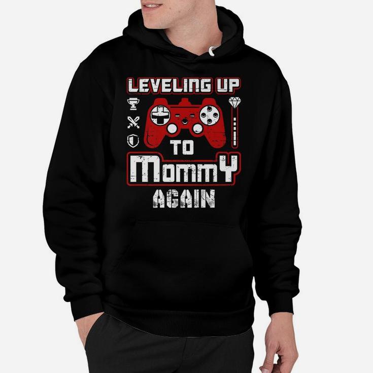 Leveling Up To Mommy Again Pregnancy Announcement Hoodie
