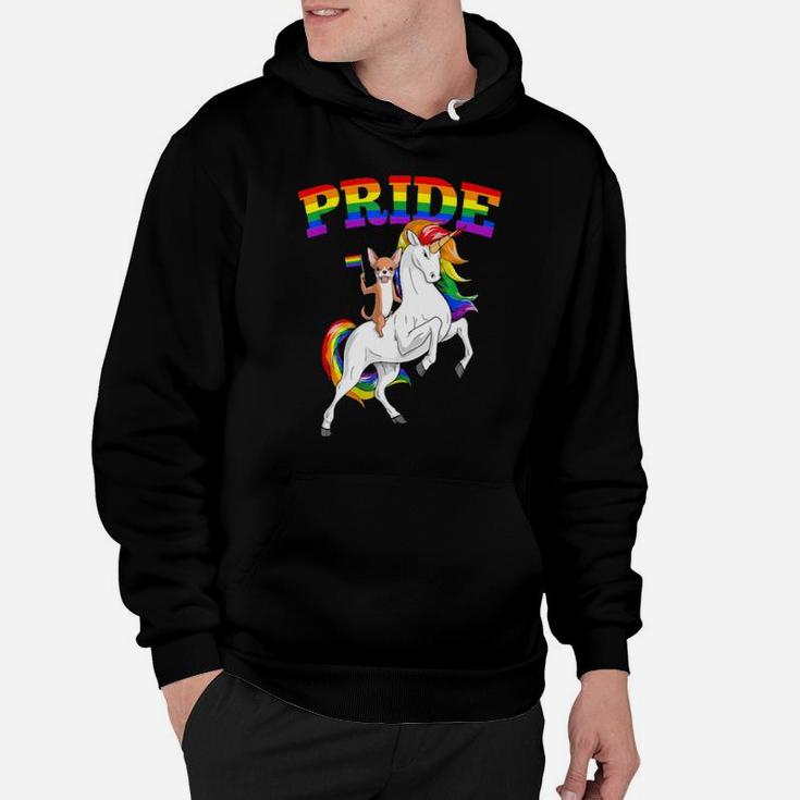 Lgbt Chihuahua Dog Unicorn Gay Pride Rainbow Lgbtq Hoodie