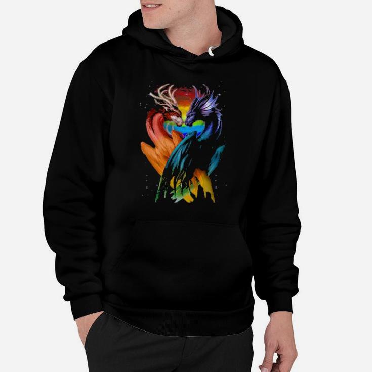 Lgbt Dragon Heart Rainbow Heart Dragon Lgbt Pride Hoodie Lgbt Dragon Heart Rainbow Heart Dragon Lgbt Pride Hoodie