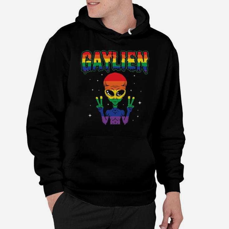 Lgbt Funny Gay Alien Gaylien Rainbow Pride Gift Hoodie