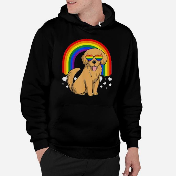 Lgbt Golden Retriever Dog Gay Pride Rainbow Lgbtq Hoodie