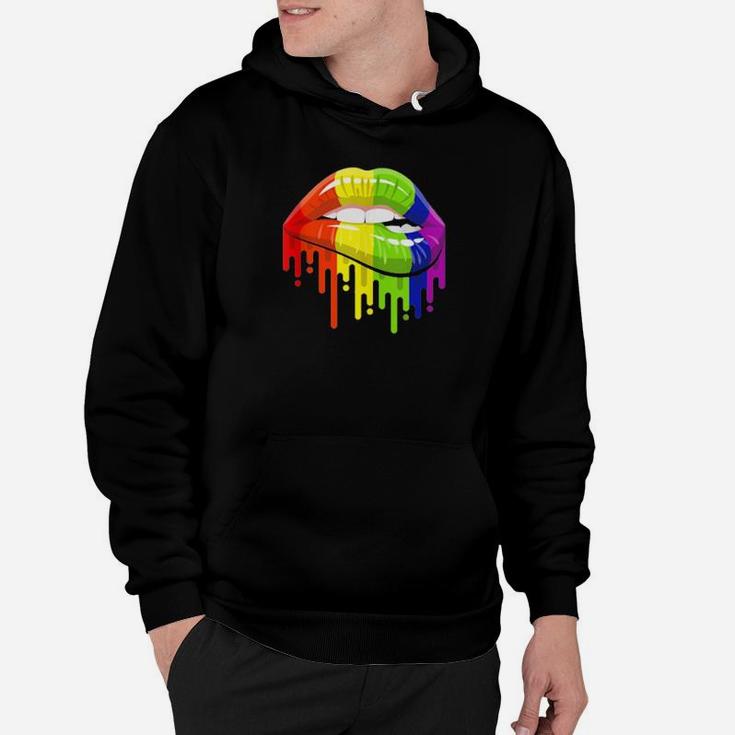 Lgbt Rainbow Color Lips Pride Gay Homosexual Hoodie