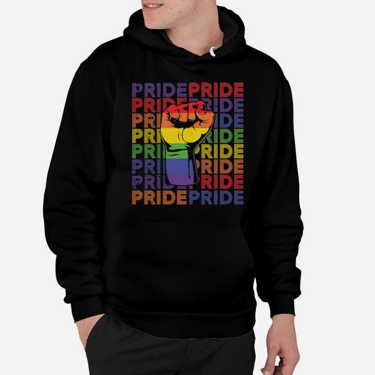 Lgbt Rainbow Fist Pride Lesbian Gay Support Present Hoodie