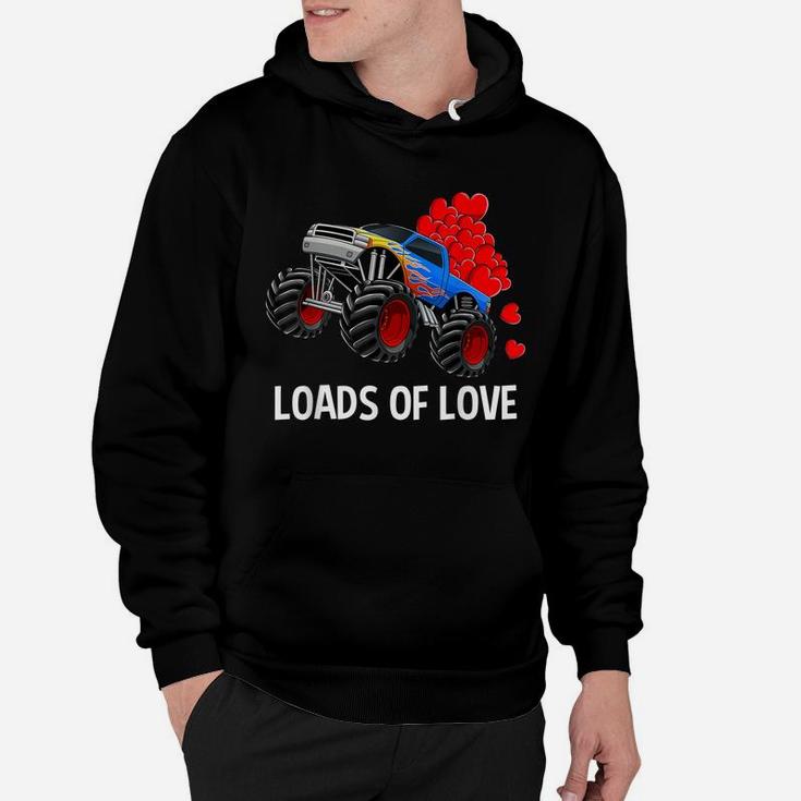Loads Of Love - Monster Truck Valentine's Day Gift Boys Kids Hoodie