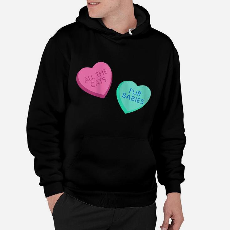 Love Cats Conversation Hearts Funny Gift For Women And Girls Zip Hoodie Hoodie