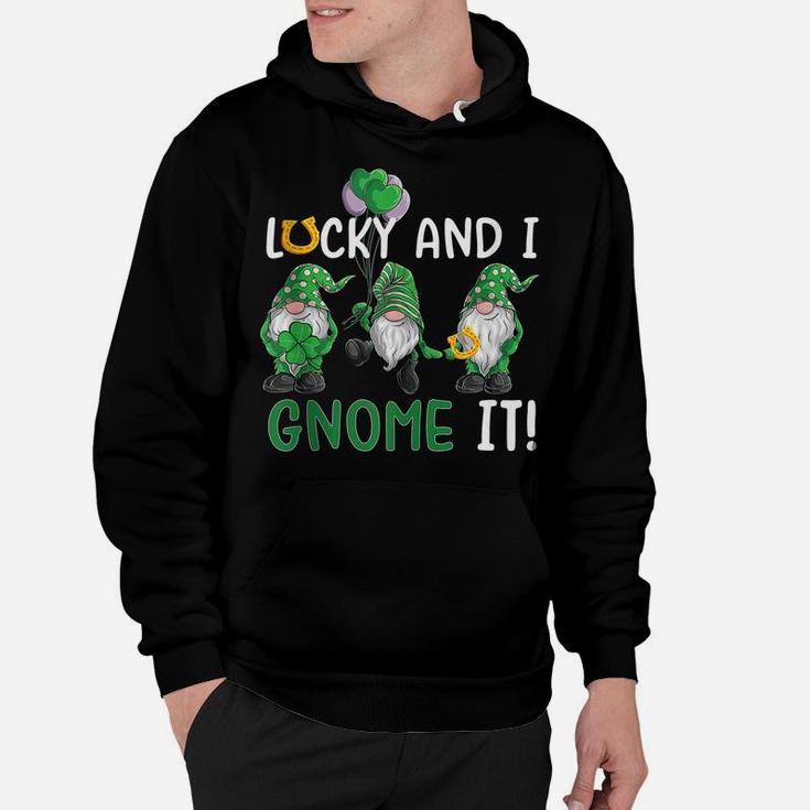 Lucky And I Gnome It St Patrick's Day Irish Green Gnomes Hoodie
