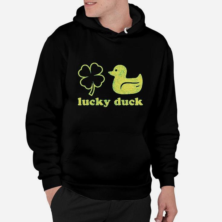 Lucky Duck Funny Shamrock St Patricks Day Hoodie