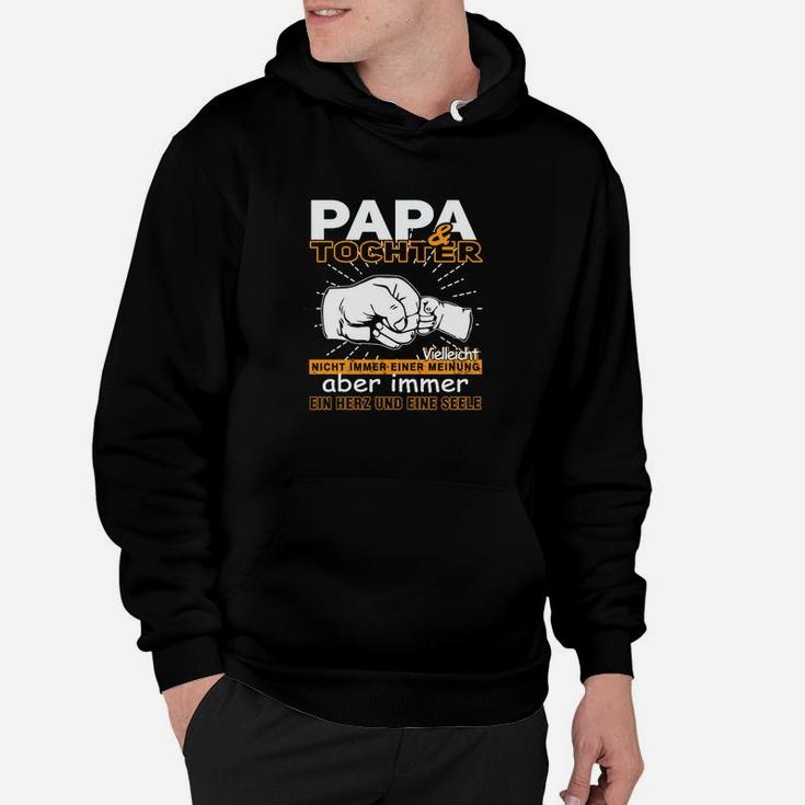 Lustiges Vatertag Hoodie mit Papa & Tochter Spruch, Schwarzes Herren Motiv-Hoodie