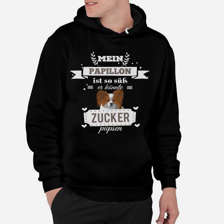 Mein Papillon ist Zucker Süßes Schwarzes Hoodie für Hundefans