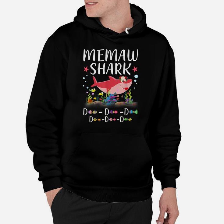 Memaw Shark Shirt, Funny Mother's Day Floral Gift Hoodie