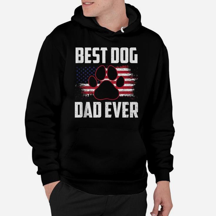 Mens American Flag Dog Dad Owner Best Dog Dad Ever Fathers Day Hoodie