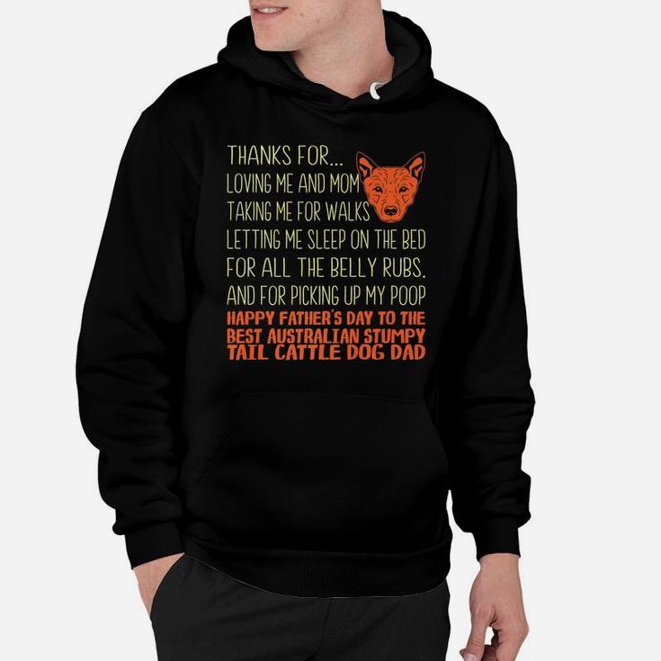 Mens Australian Stumpy Tail Cattle Dog Dad Father's Day Gift Hoodie