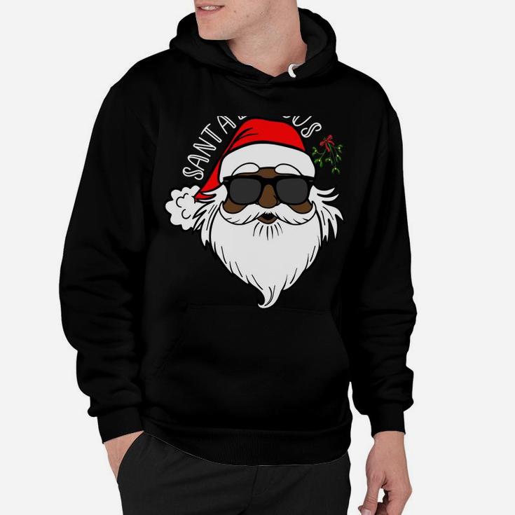 Mens Christmas Xmas African American Santa Claus Shirt Guys Sweatshirt Hoodie