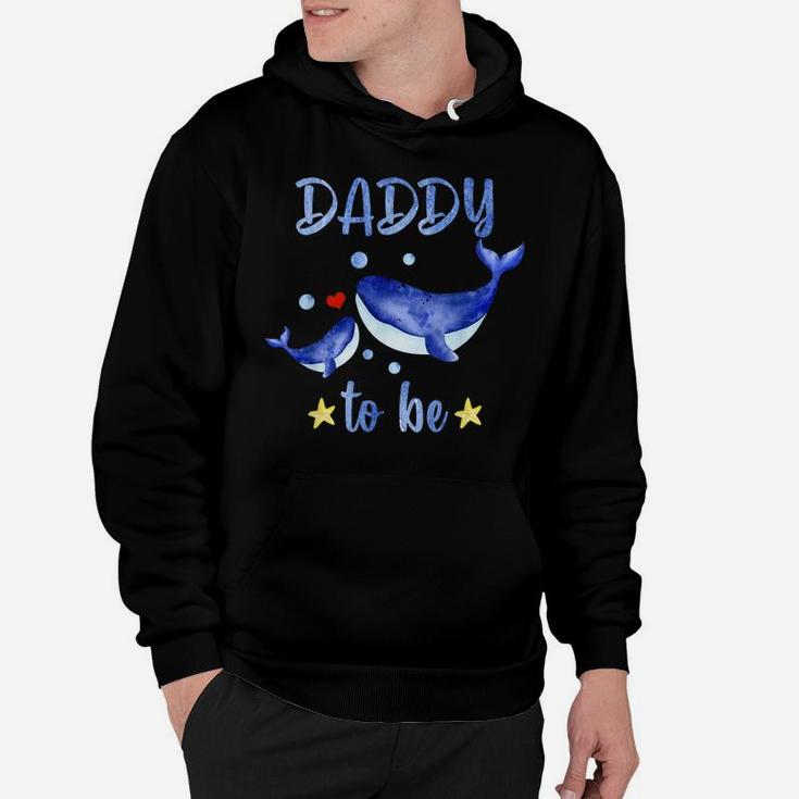 Mens Daddy To Be Whale Baby Shower Sea Animal Themed White Hoodie