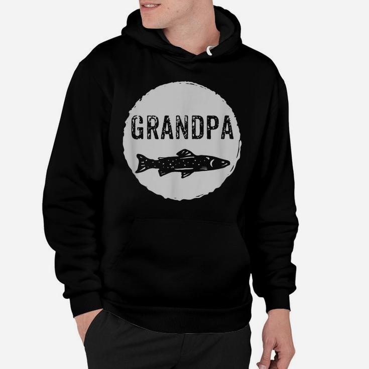 Mens Father's Day Fishing Gift For Grandpas Fish Graphic Hoodie