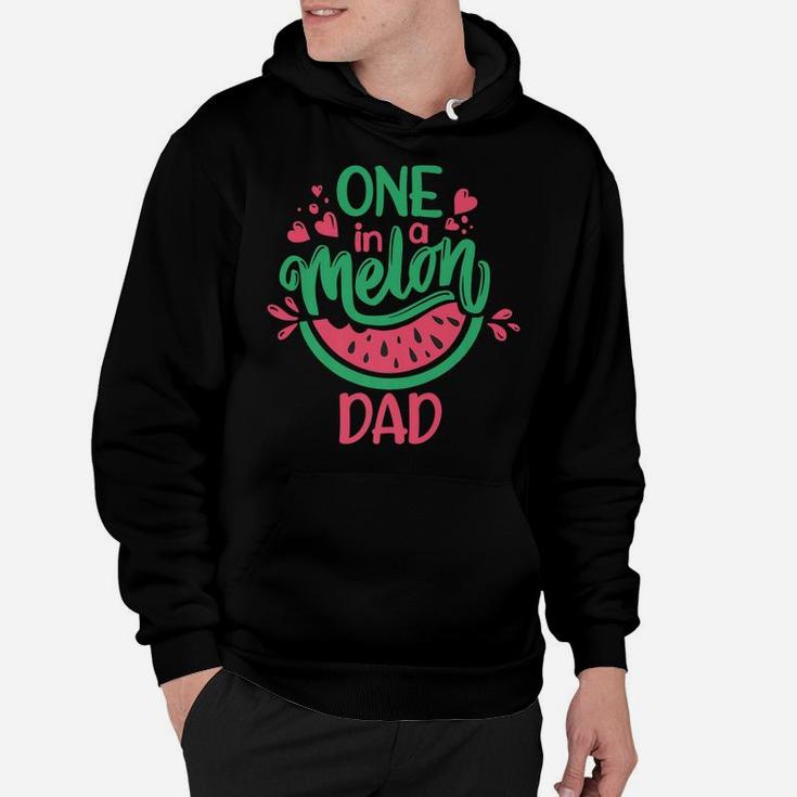 Mens One In A Melon Dad Summer Fruit Watermelon Theme Kid's Party Hoodie