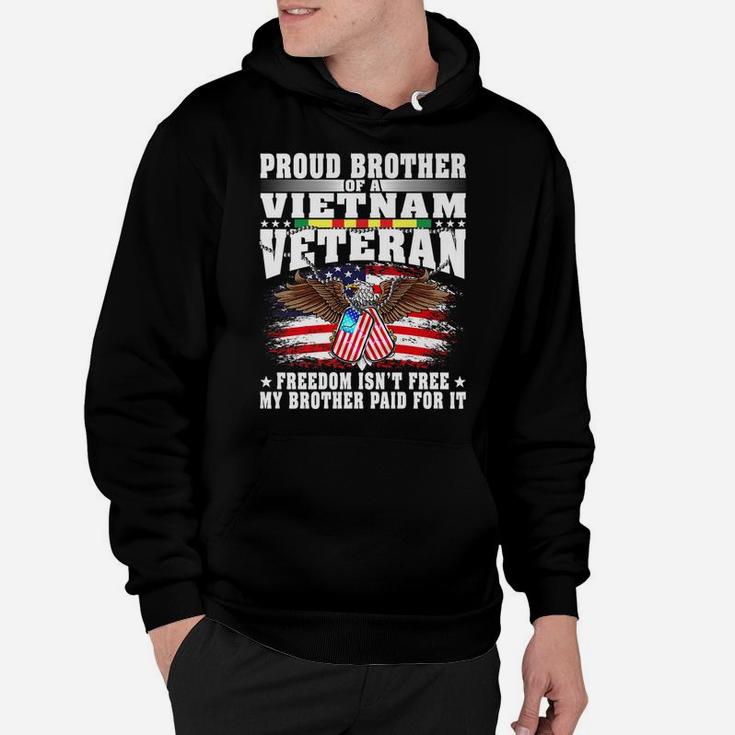 Mens Proud Brother Of Vietnam Veteran Military Vet's Sibling Gift Hoodie