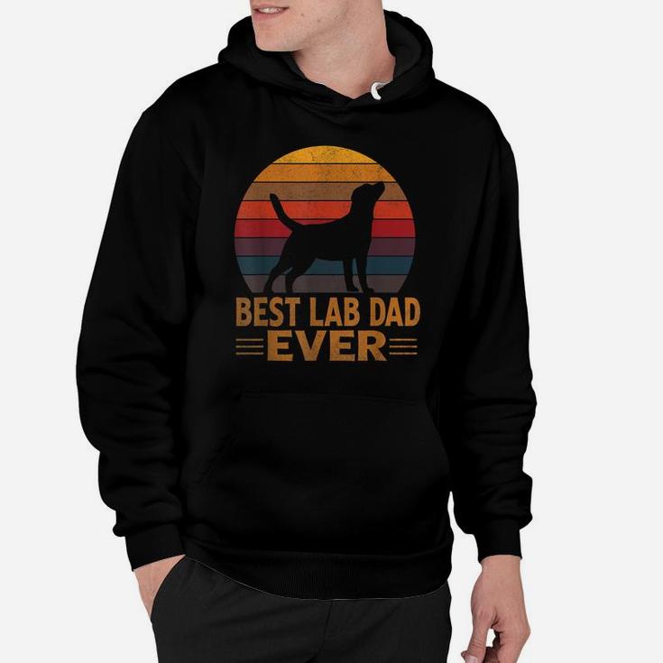 Mens Retro Labrador Dog Dad Shirt Golden Black Lab Father's Day Hoodie