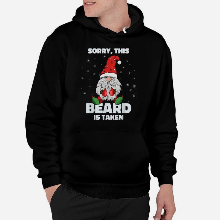 Mens Sorry This Beard Is Taken Shirt Christmas Gnome Beard Hoodie