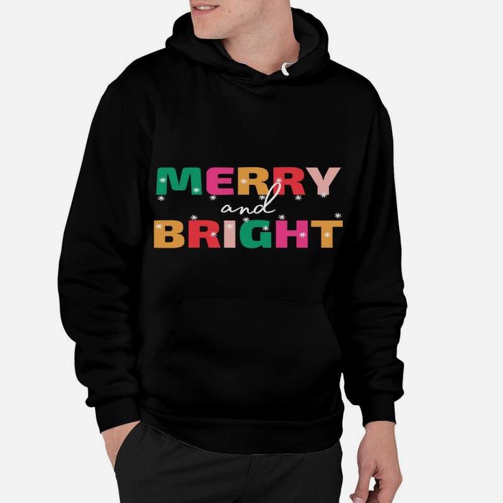 Merry And Bright Winter Holiday Christmas Hannukah Kwanzaa Hoodie