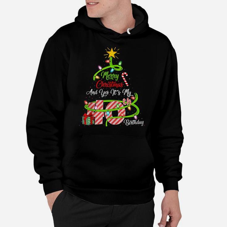 Merry Christmas And Yes It's My 40Th Birthday Christmas Tree Hoodie