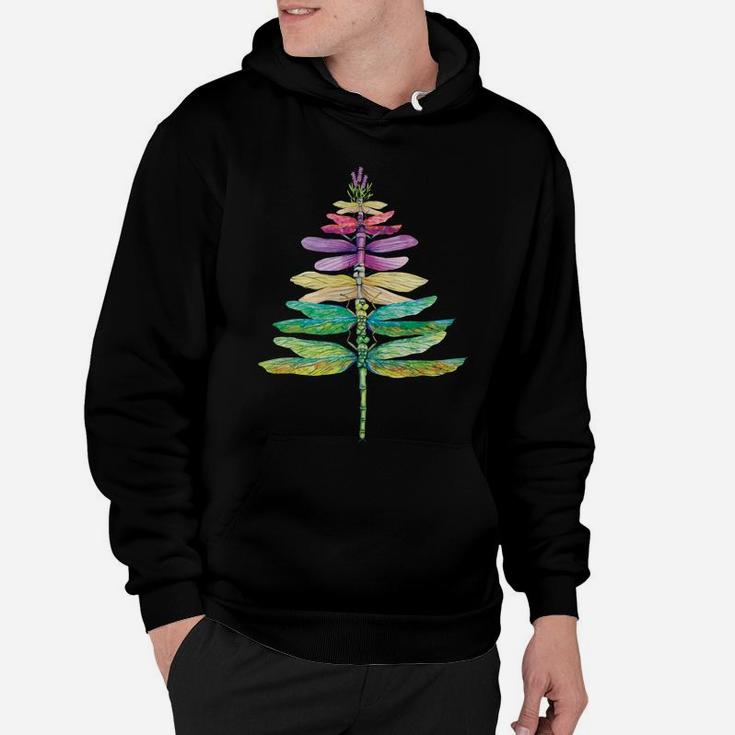 Merry Christmas Insect Lover Xmas Dragonfly Christmas Tree Hoodie