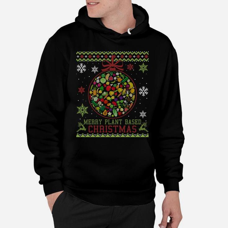 Merry Plant Based Christmas Vegan Xmas Gift Ugly Sweater Sweatshirt Hoodie