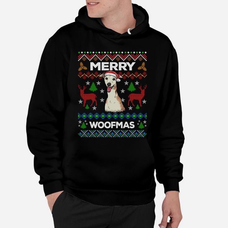 Merry Woofmas Ugly Sweater Christmas Greyhound Lover Gift Sweatshirt Hoodie