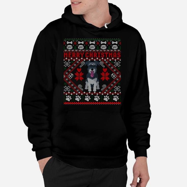 Miniature Schnauzer Dog Merry Christmas Ugly Sweater Funny Sweatshirt Hoodie