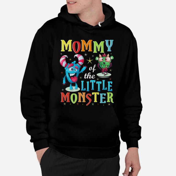 Mommy Of The Little Monster Family Matching Birthday Gift Hoodie