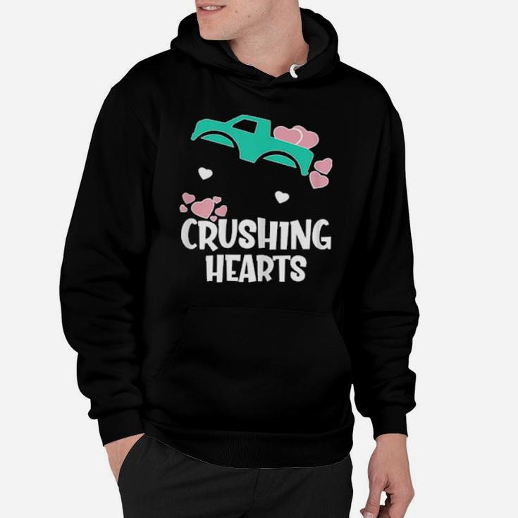 Monster Truck Matching Family Valentines Day Red Hoodie