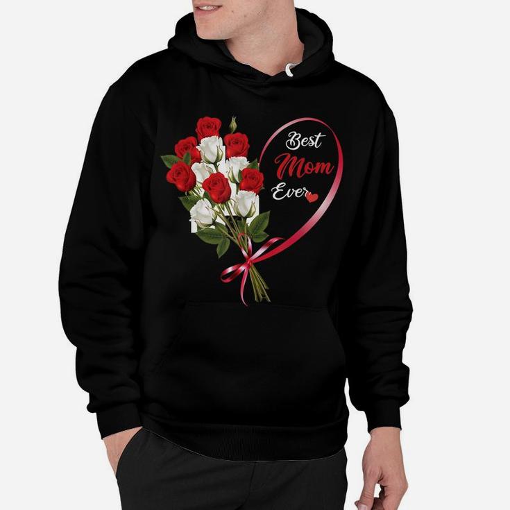 Mother's Day Roses, Best Mom Ever, Colourful Flower Design Hoodie