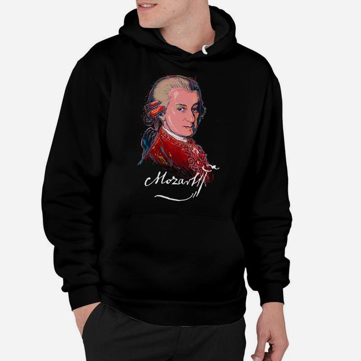 Mozart-Colorful Portrait-Music-Classical-Piano-Composor Hoodie