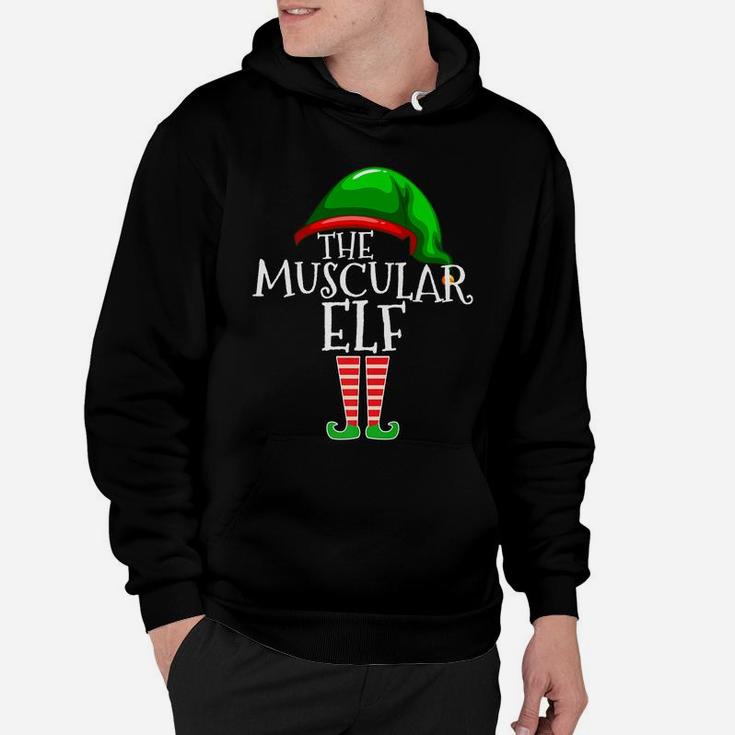 Muscular Elf Group Matching Family Christmas Gifts Workout Hoodie
