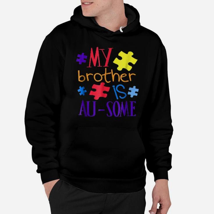 My Brother Is Ausome Autism Awareness Puzzle Hoodie