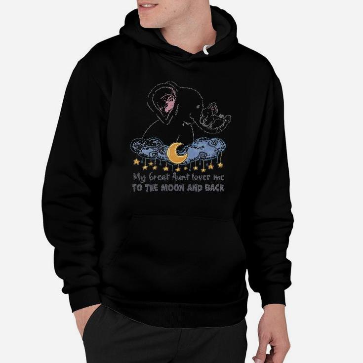 My Great Aunt Loves Me To The Moon And Back Elephant Hoodie