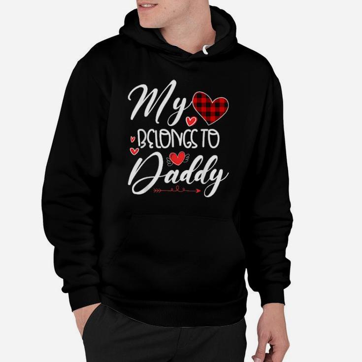 My Heart Belongs To Daddy Heart Valentines Day Son Daughter Hoodie