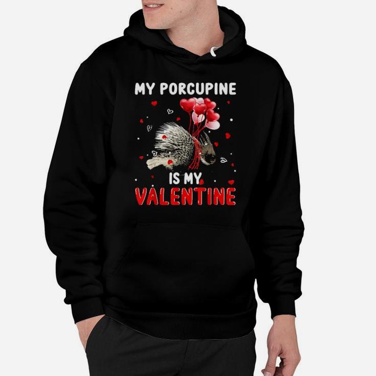 My Porcupine Is My Valentine  Animals Lover Gifts Hoodie