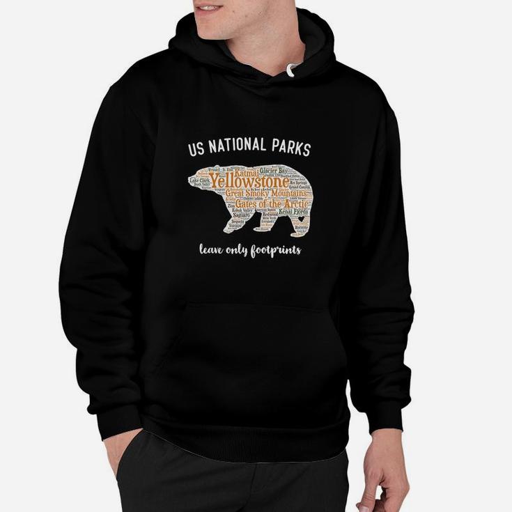National Parks Bear T Shirt Lists All 59 National Parks Pyf Black Hoodie