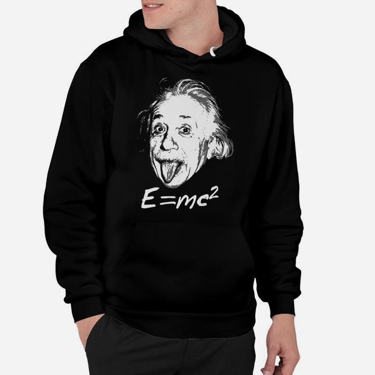 Nerdy Einstein Sticking Tongue Out EMc2 Physics Teacher Hoodie