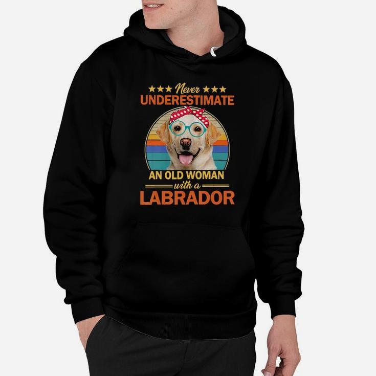 Never Underestimate An Old Woman With A Labrador Hoodie