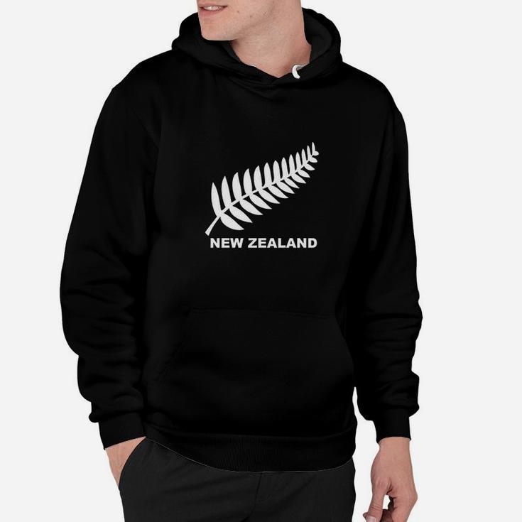 New Zealand Retro Soccer Rugby Kiwi Fern Crest Graphic Hoodie