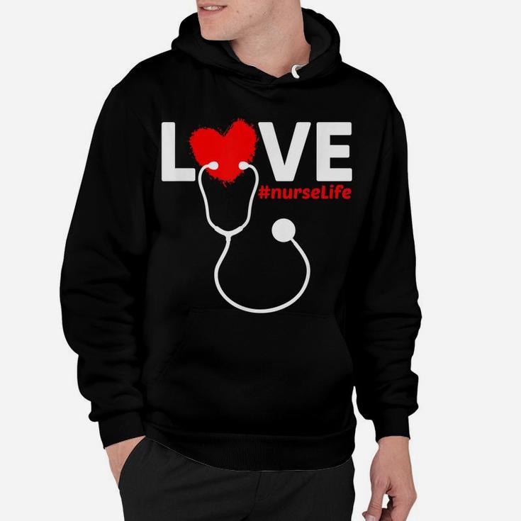 Nurse Life Rn Lpn Cna Healthcare Heart Funny Mothers Day Hoodie