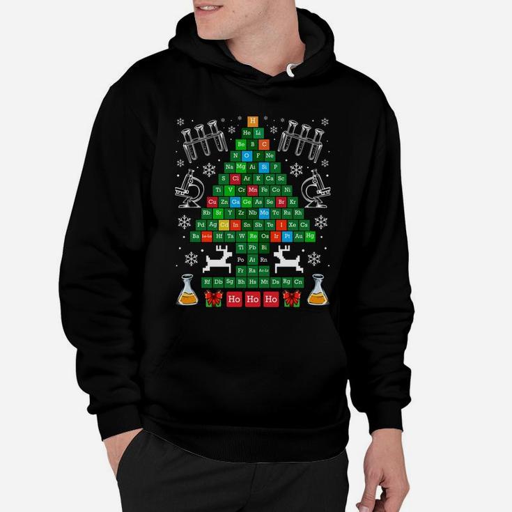 Oh Chemistree Christmas Chemistry Science Periodic Table Hoodie