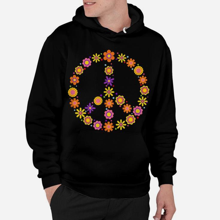 Peace Sign Flower Hippie Costume 60S 70S Hoodie