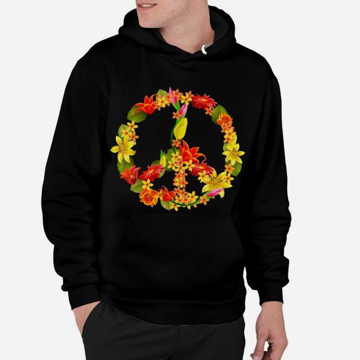Peace Sign Flowers | Cool Ladies Flower Signage T-Shirt Gift Hoodie