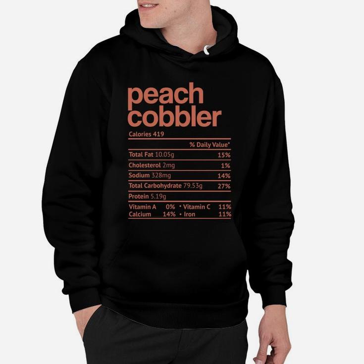 Peach Cobbler Nutrition Fact Funny Thanksgiving Christmas Hoodie