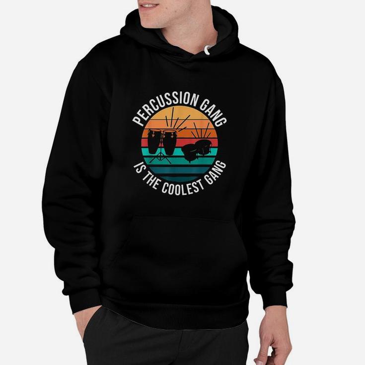 Percussion Gang Music Drums Bongos Congas Marching Band Hoodie