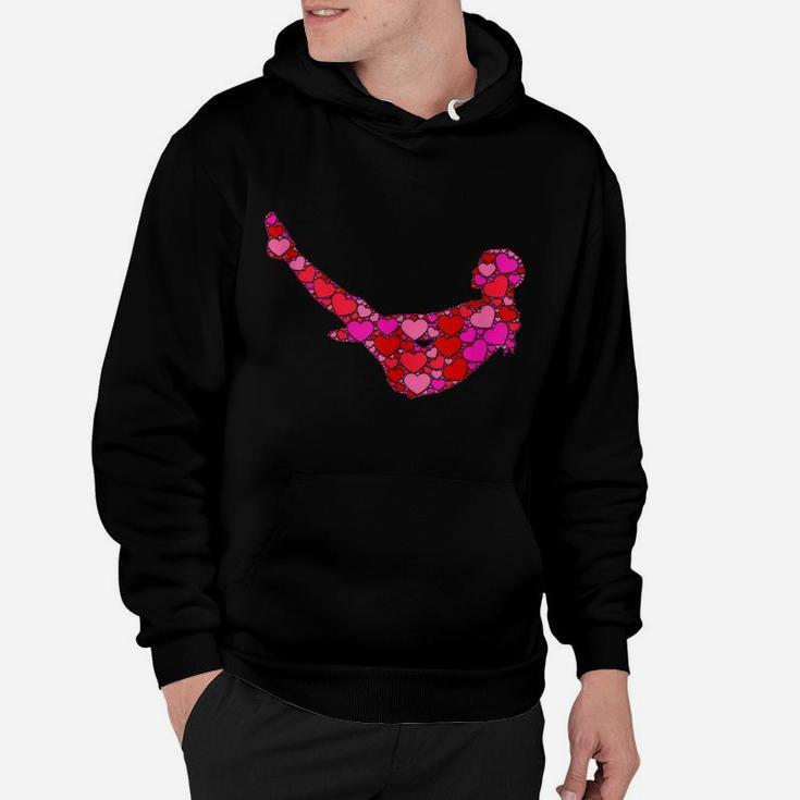 Pink Red Heart Valentines Day Gift For Women Girls - Pilates Hoodie