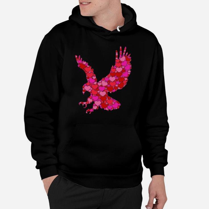 Pink Red Heart Valentines Day Girls Eagle Hoodie
